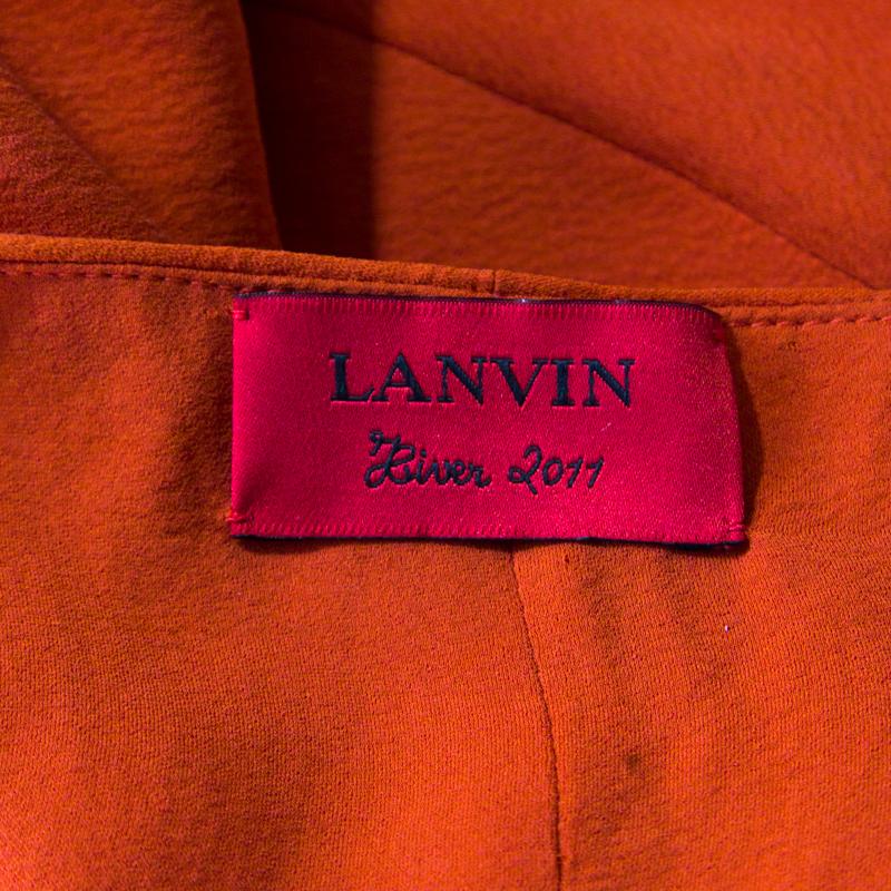lanvin orange dress