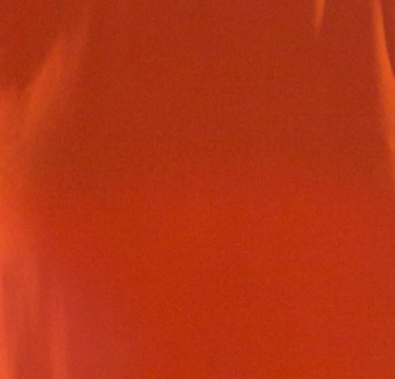 Lanvin Orange Crepe Metal Neck Embellished Sleeveless High Low Dress M en vente 1