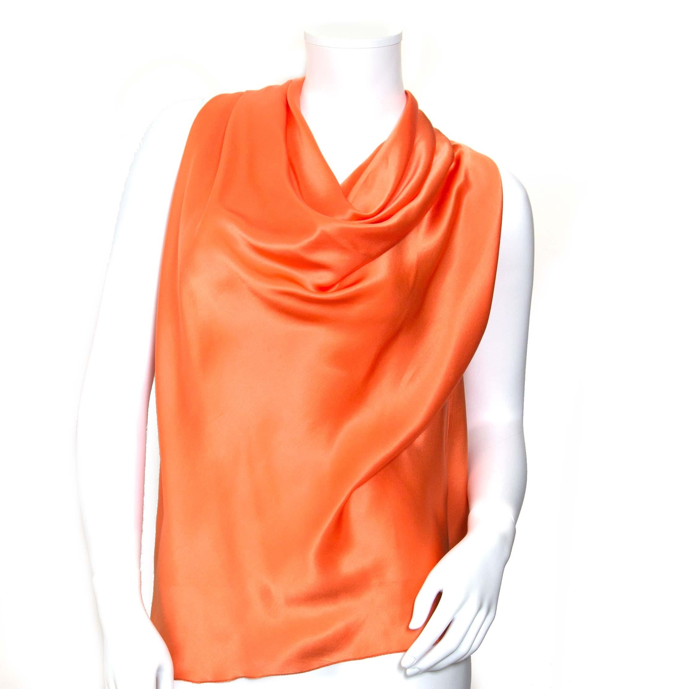 silk orange top