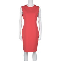 Lanvin Orange Sleeveless Shift Dress L
