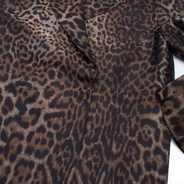 Lanvin Oversized Leopard Print Coat US 4 at 1stDibs