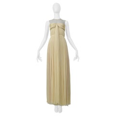 Lanvin Pale Yellow Evening Gown 2023
