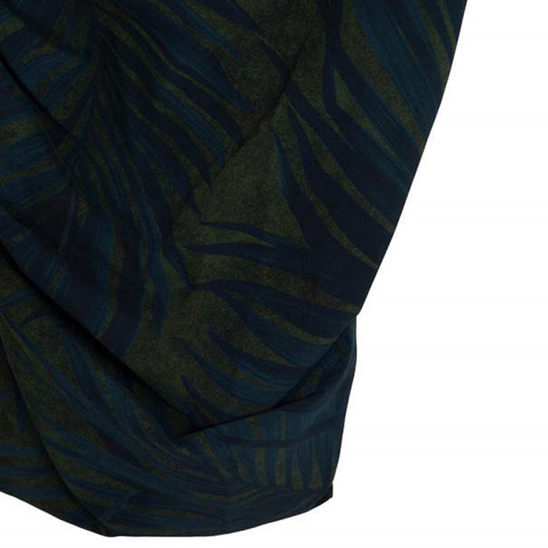 Lanvin Palm Leaf Print Cocktail Dress S In Excellent Condition In Dubai, Al Qouz 2