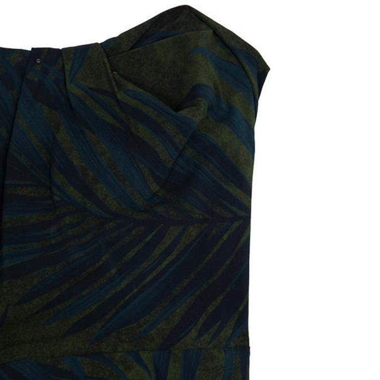 Women's Lanvin Palm Leaf Print Cocktail Dress S