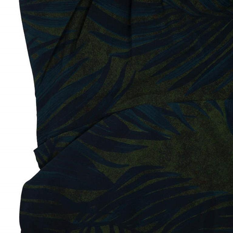 Lanvin Palm Leaf Print Cocktail Dress S 1