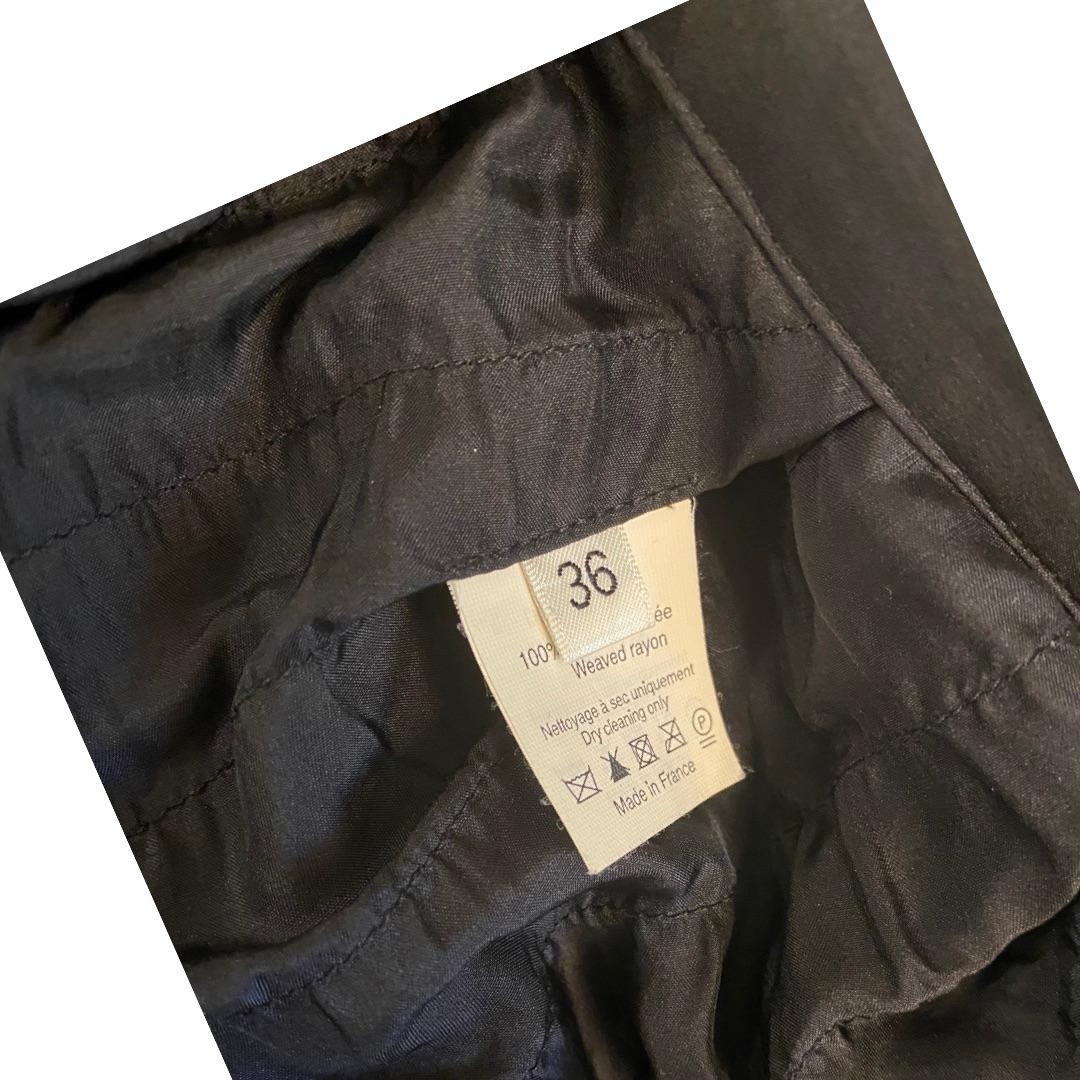 Lanvin Paris 2008 Colección Pasarela Vestido Vintage Drapeado Grosgrain Azul Marino Talla 4 en venta 6