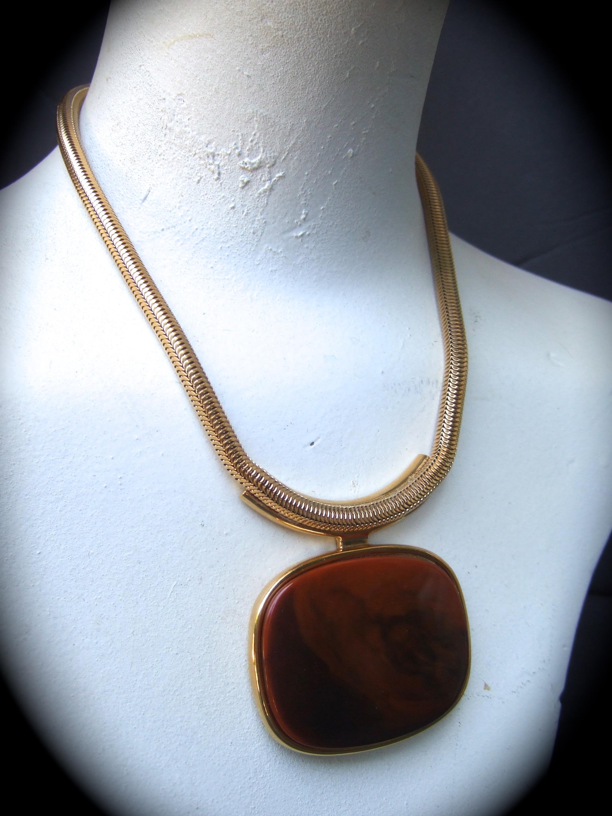 Lanvin Paris Mod 1970s Interchangeable Resin Pendant Choker Necklace 5
