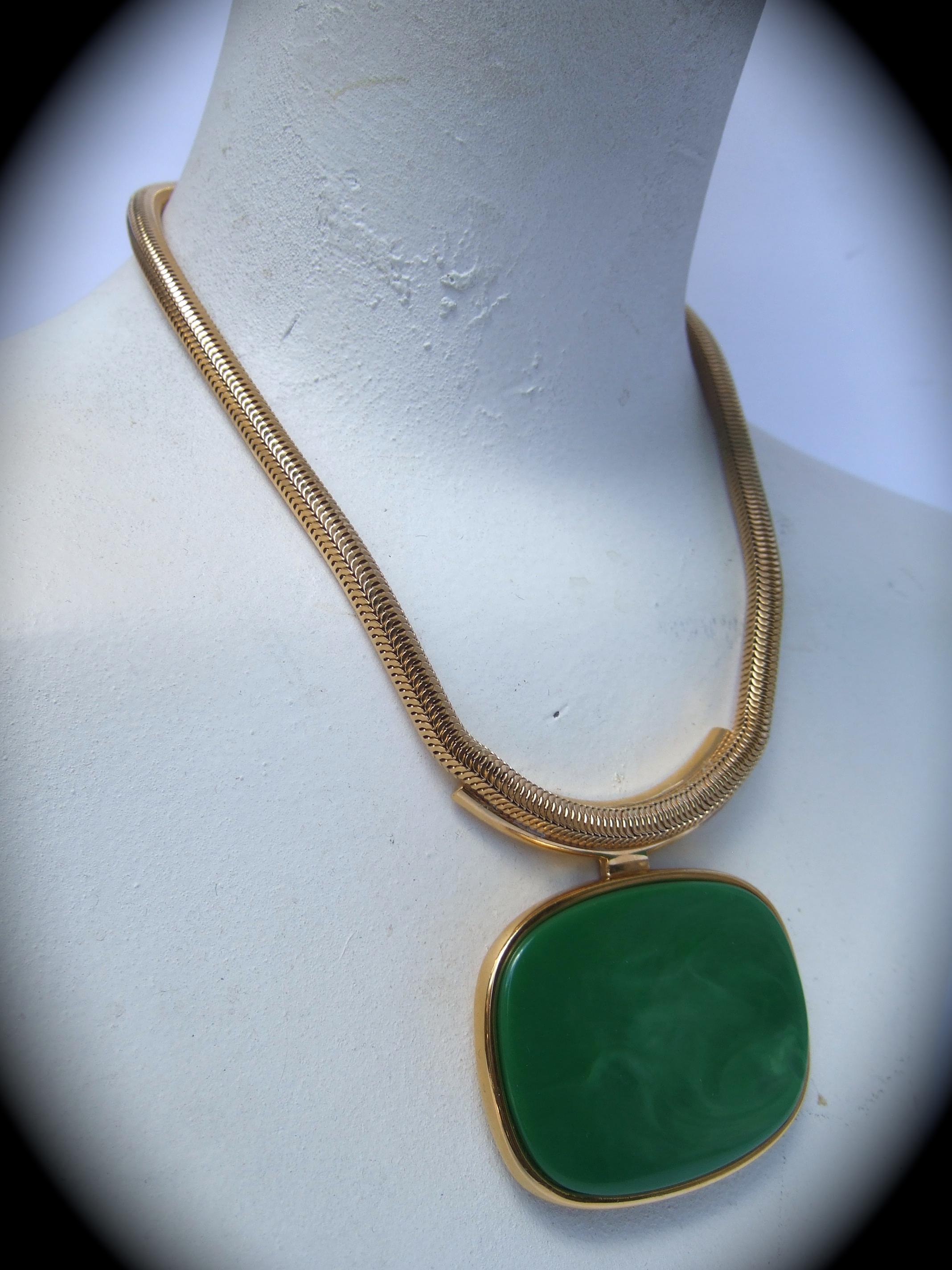 Lanvin Paris Mod 1970s Interchangeable Resin Pendant Choker Necklace 8