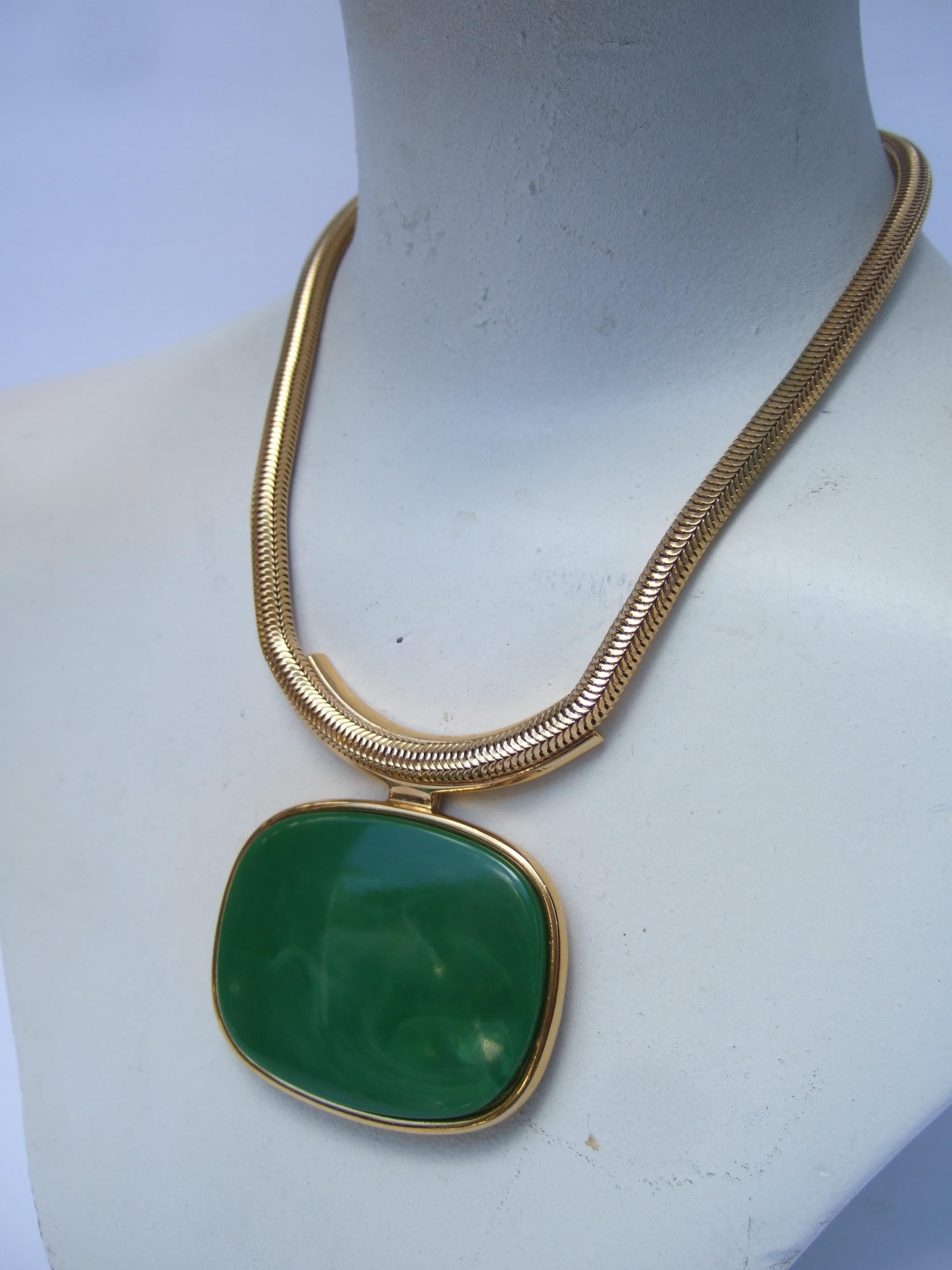 Lanvin Paris Mod 1970s Interchangeable Resin Pendant Choker Necklace 10