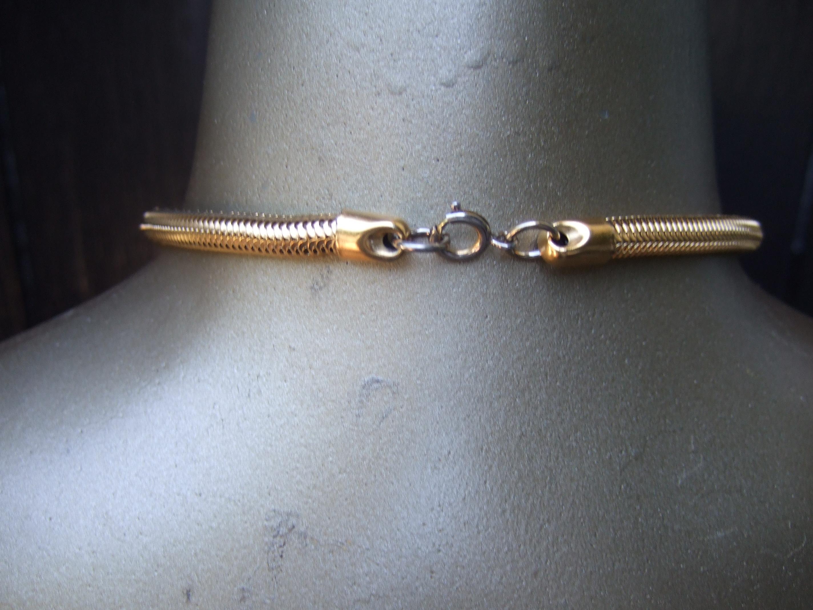 Lanvin Paris Mod 1970s Interchangeable Resin Pendant Choker Necklace 15