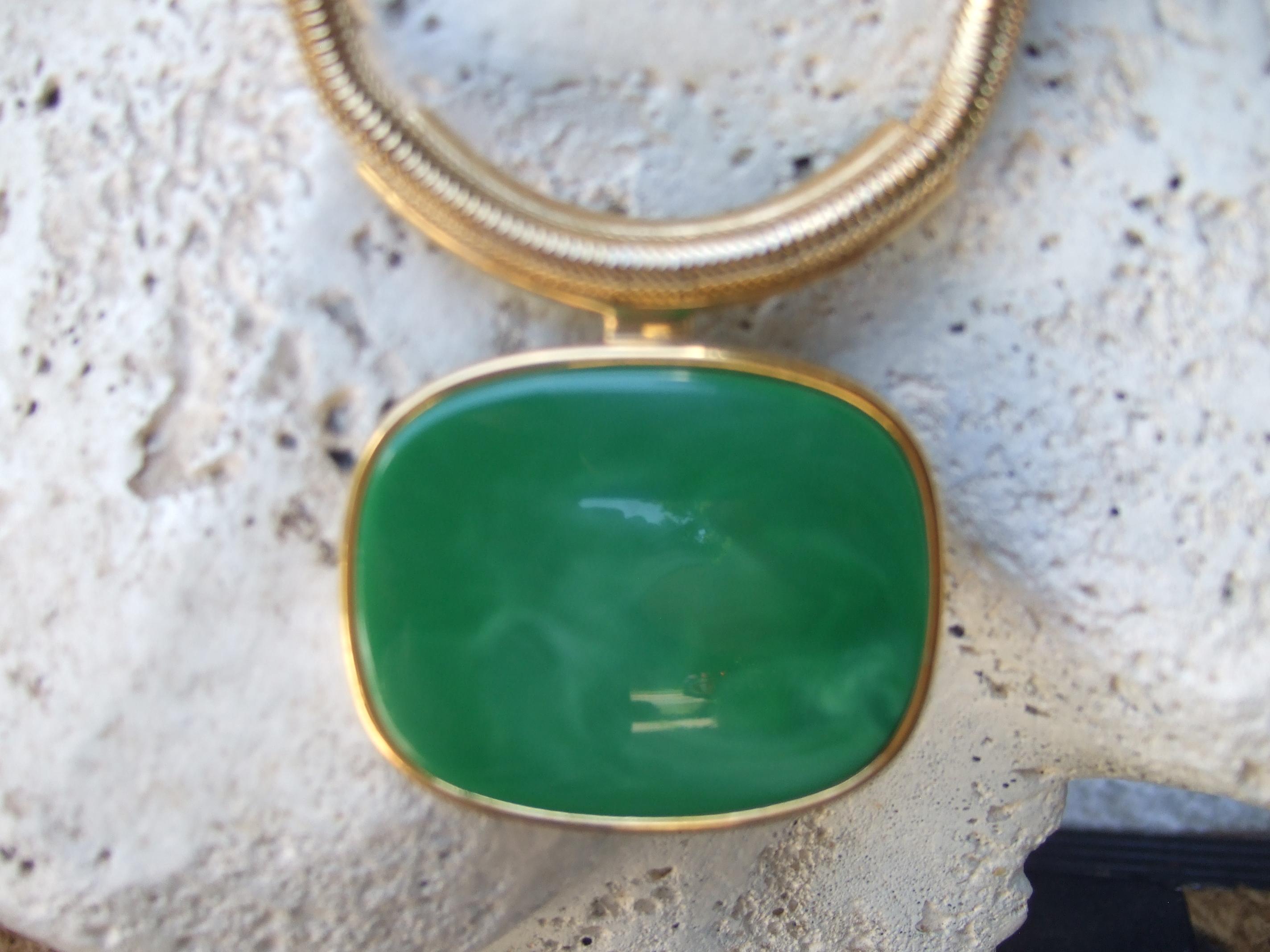Lanvin Paris Mod 1970s Interchangeable Resin Pendant Choker Necklace In Good Condition In University City, MO