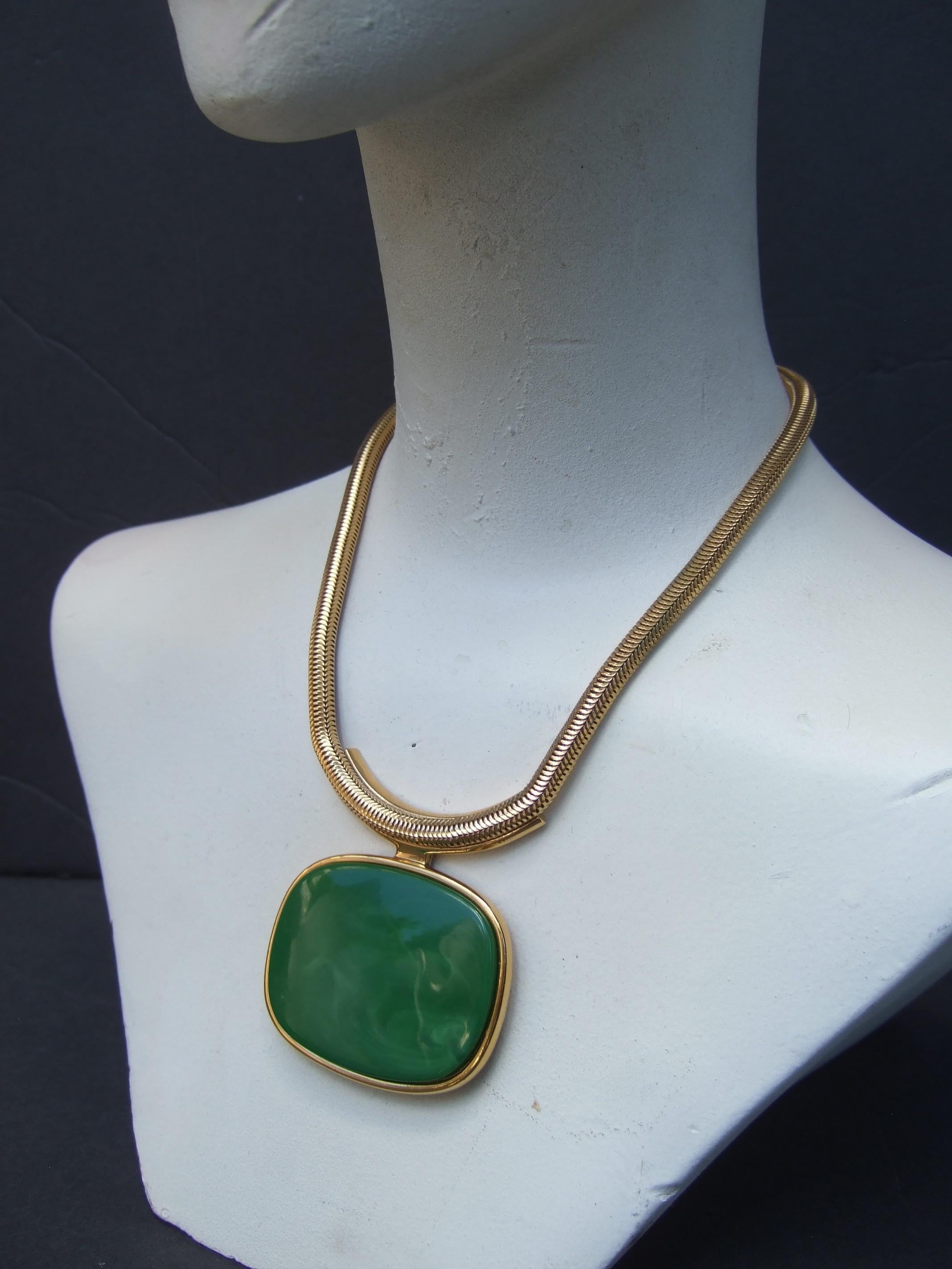 Lanvin Paris Mod 1970s Interchangeable Resin Pendant Choker Necklace 3