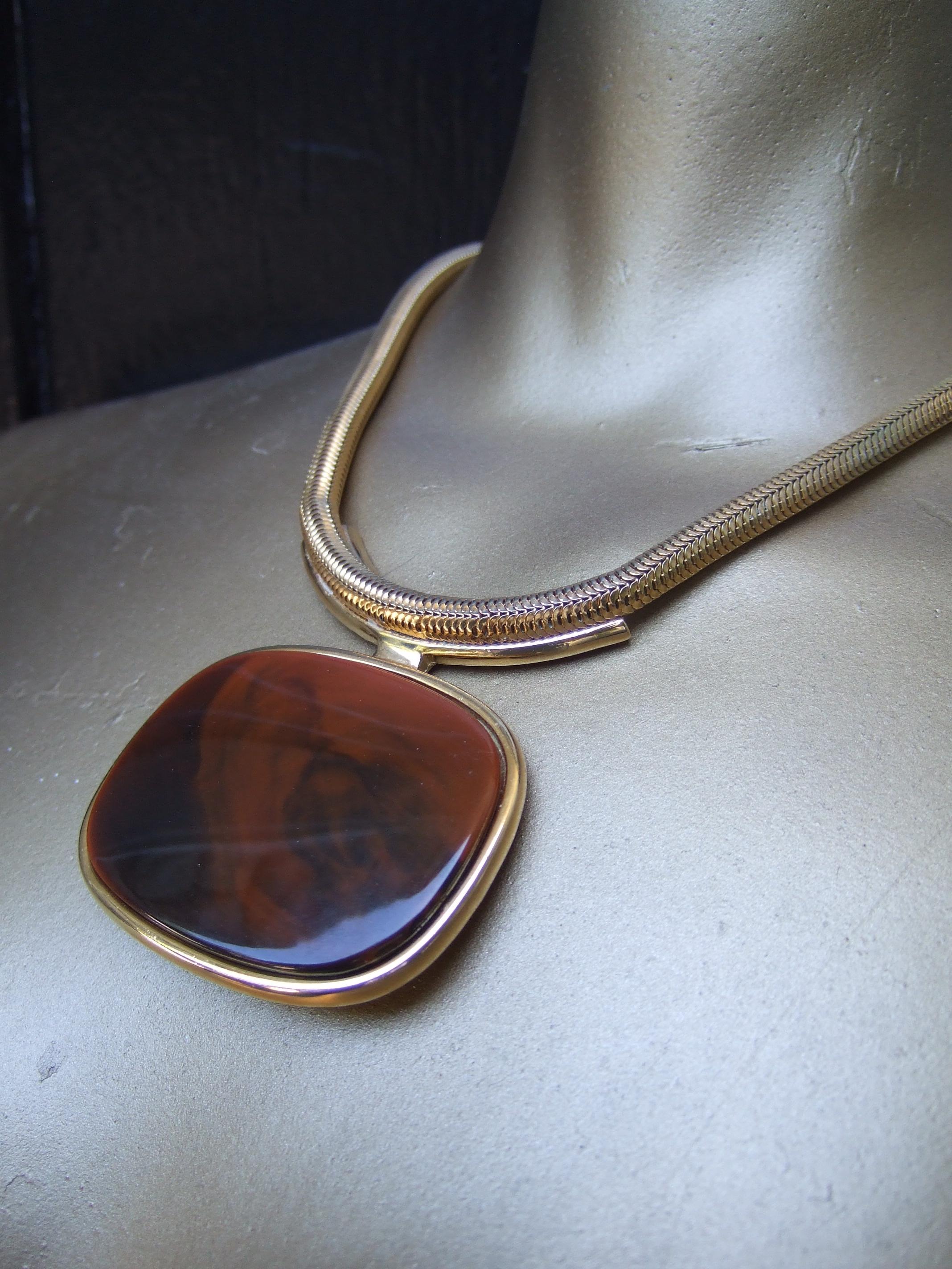 Lanvin Paris Mod 1970s Interchangeable Resin Pendant Choker Necklace 4