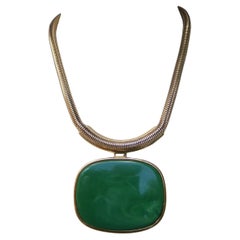 Collana girocollo con ciondolo intercambiabile in resina Lanvin Paris Mod 1970s