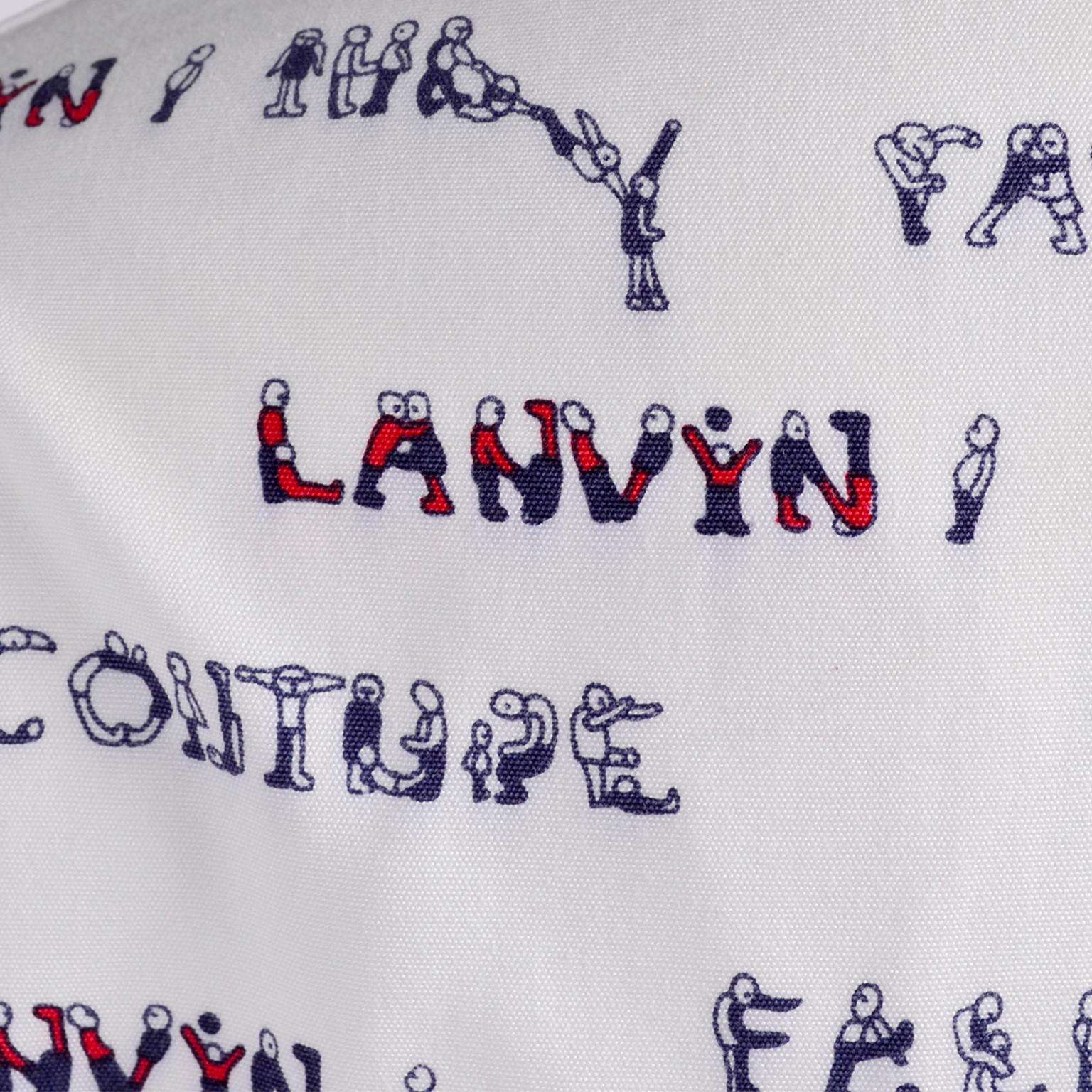 Women's Lanvin Paris Pants & Jacket Vintage Monogram Fashion Acrobat Letters print Suit