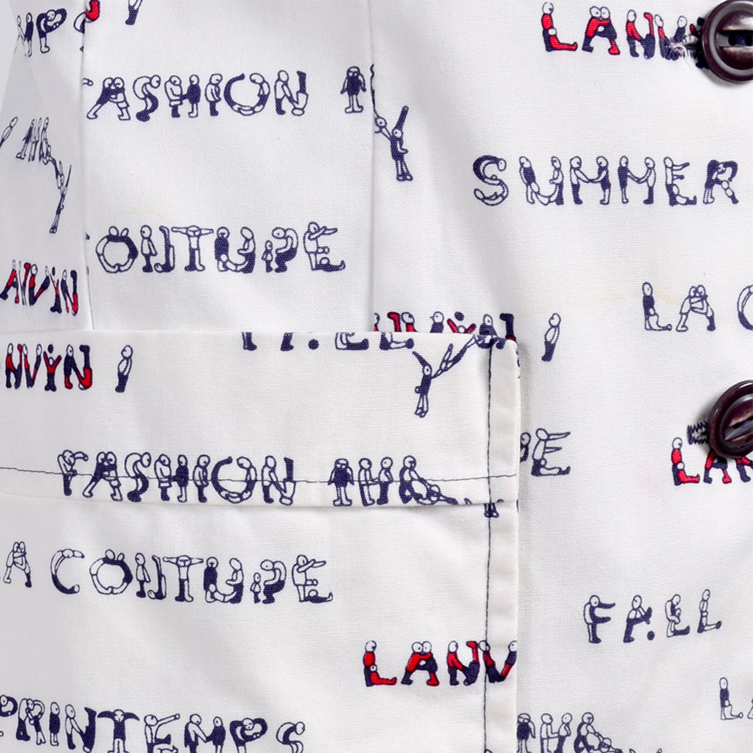 Lanvin Paris Pants & Jacket Vintage Monogram Fashion Acrobat Letters print Suit 3