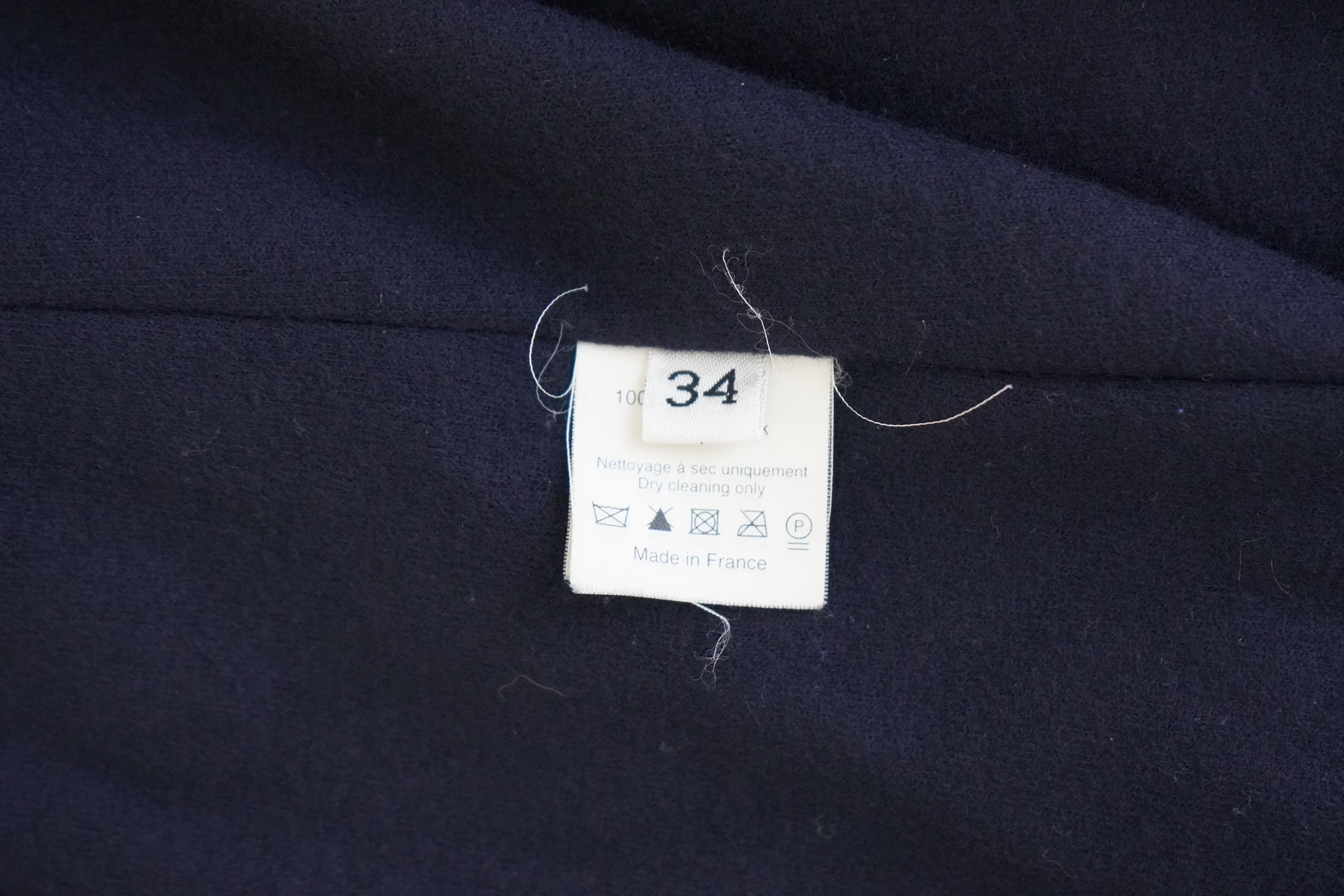 Lanvin Paris Silk Duster Coat Black & Navy For Sale 6