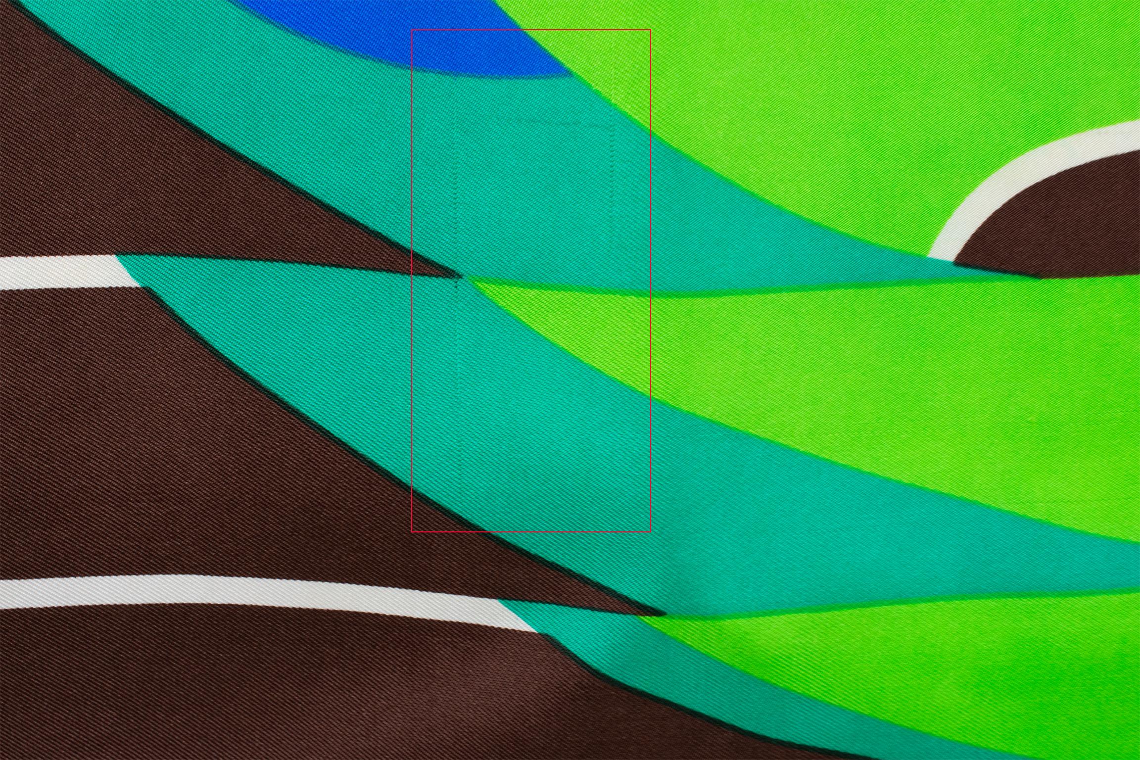 Lanvin Paris Silk Scarf Geometric Print in Cocoa Brown and Green, c1970 For Sale 4