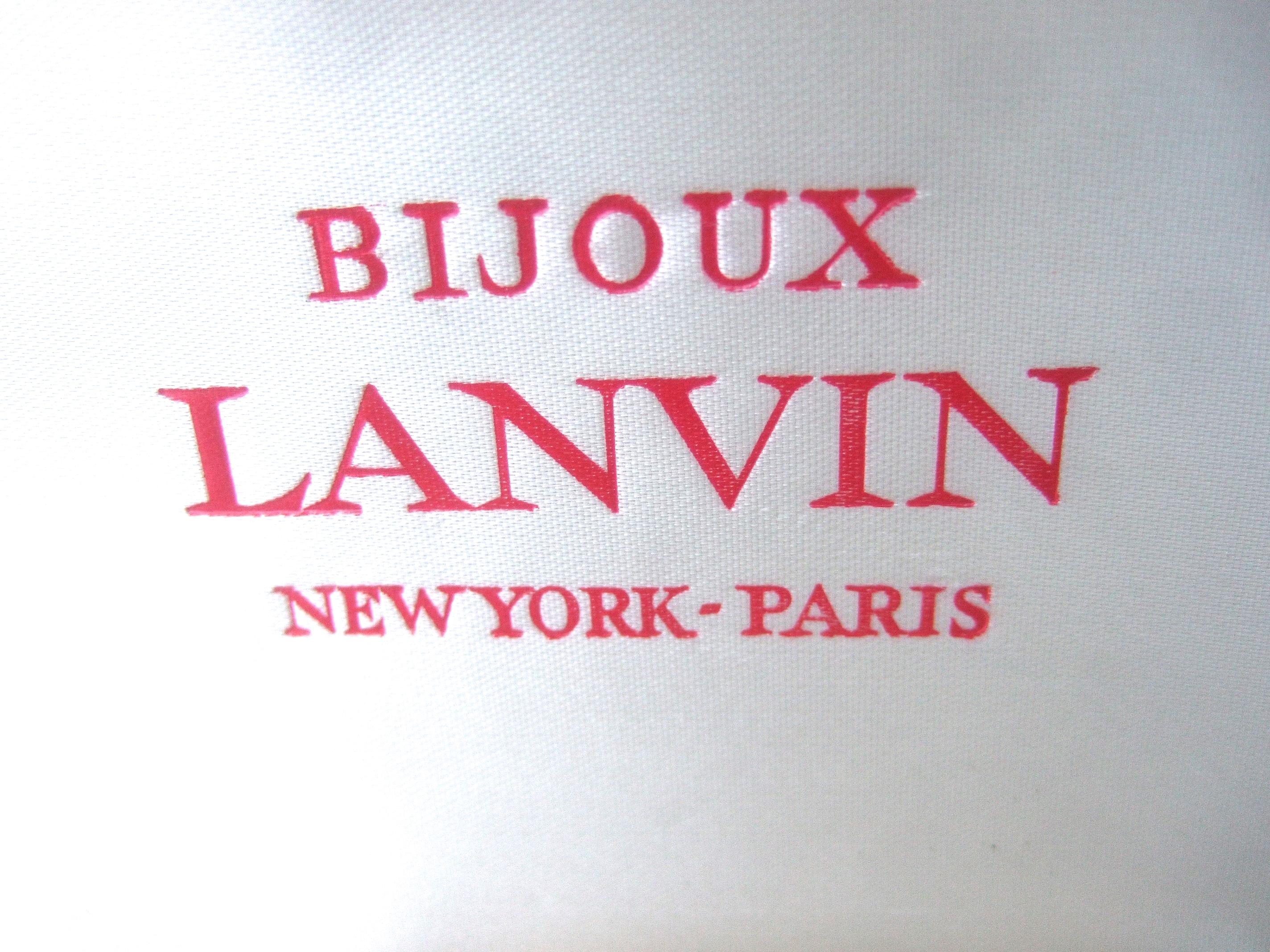 Lanvin Paris Sleek Resin Interchangeable Pendant Choker Necklace in Box  1970s 7