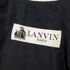Lanvin Paris manteau de soirée élégant noir, 1960 vintage