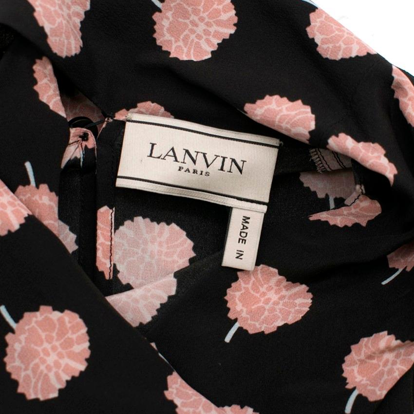 Lanvin Peony-Print Silk Shirt US 6 Damen