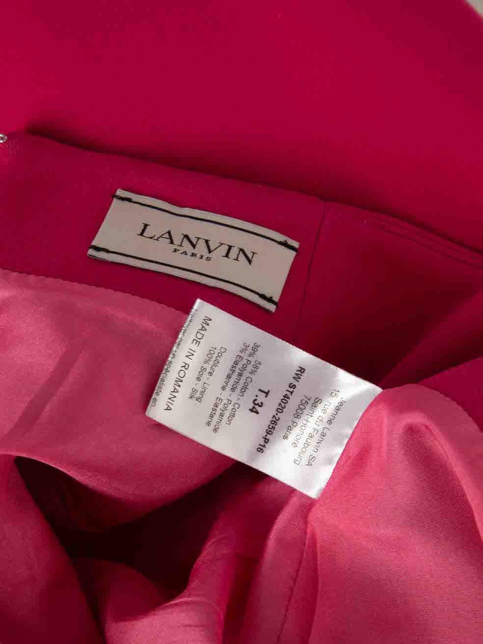 Lanvin Pink A-Line Mini Skirt Size XS For Sale 3