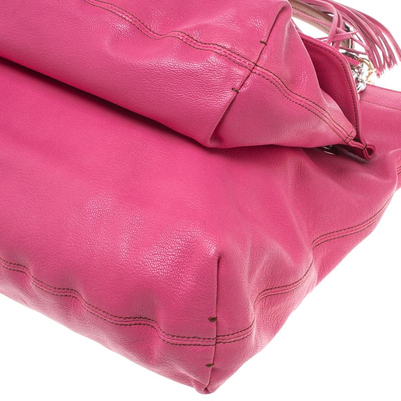 Lanvin Pink Leather Chain Shoulder Bag 6