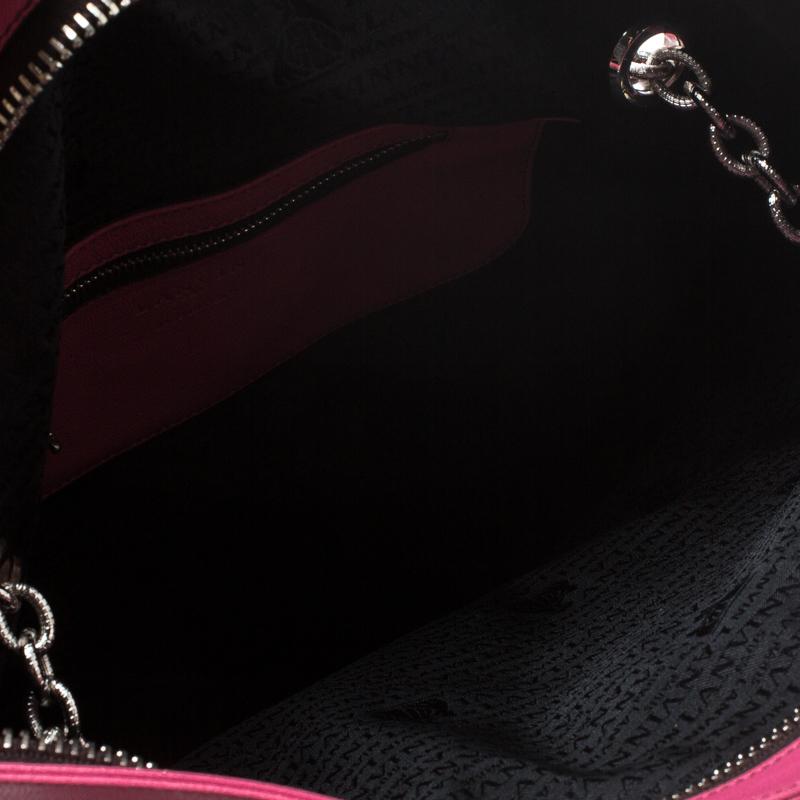 Lanvin Pink Leather Chain Shoulder Bag 4