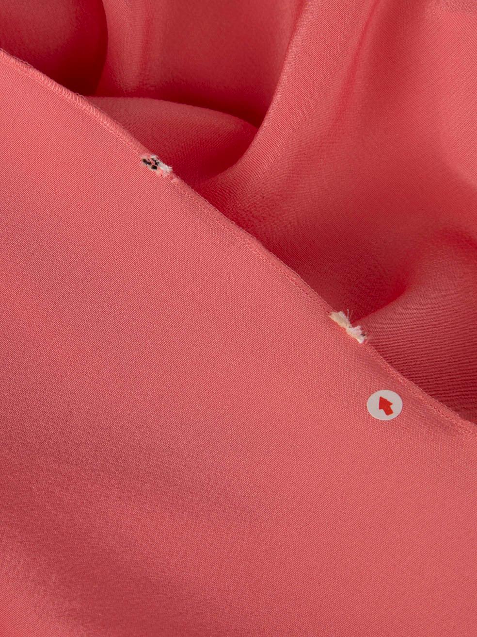 Lanvin Pink Silk Ruffle Sleeve Top Size XS For Sale 1
