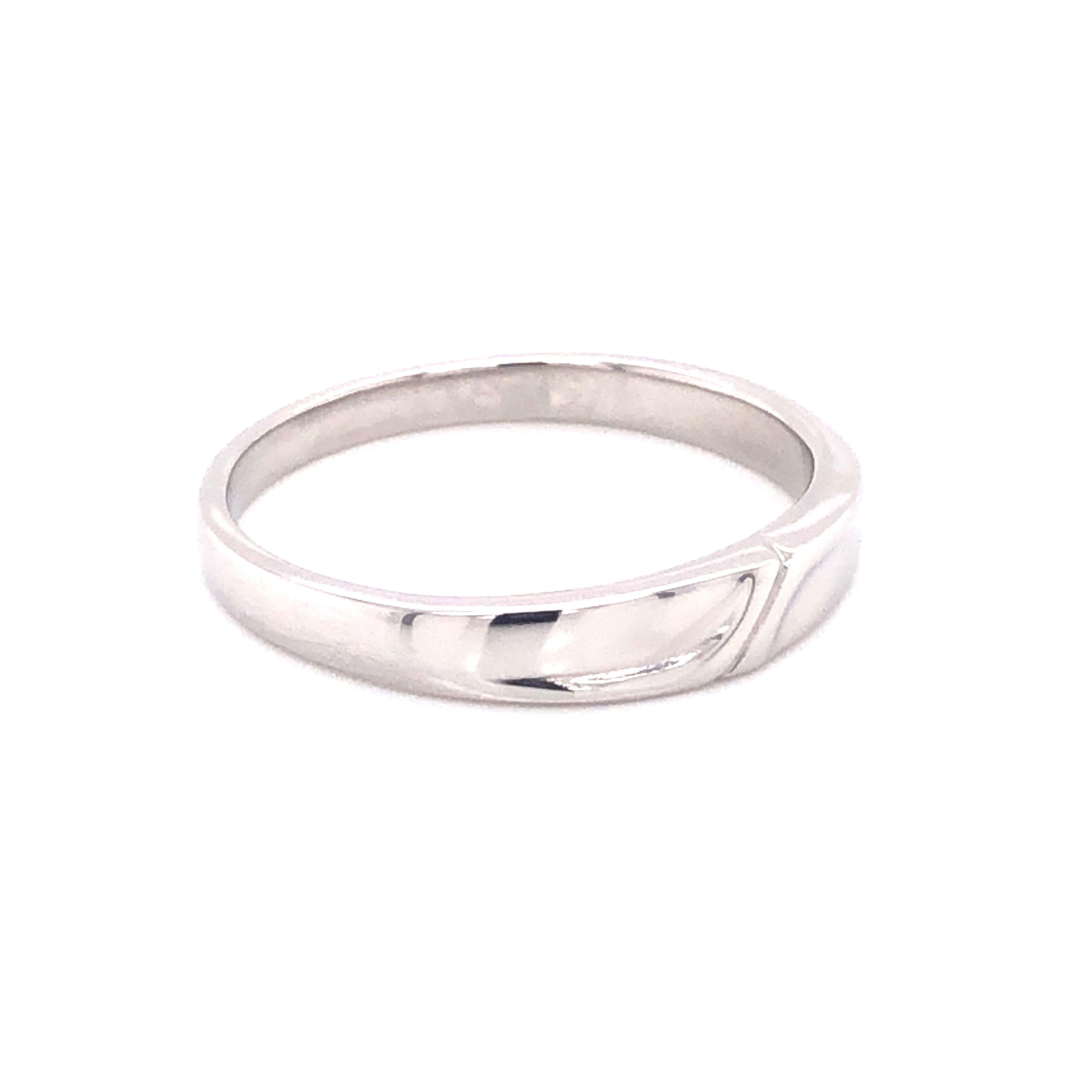 Round Cut Lanvin Platinum Designer Wedding Band Ring