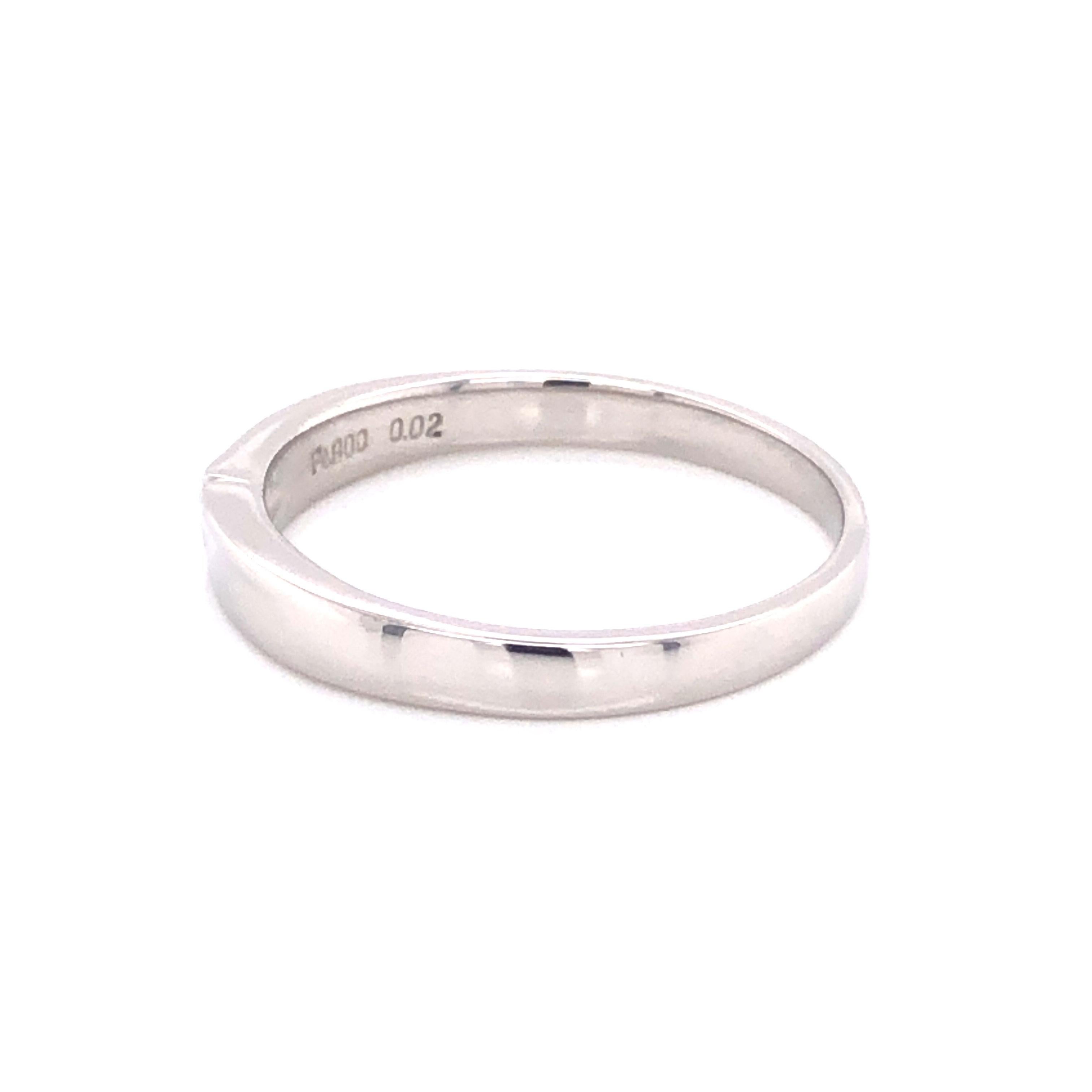 Women's or Men's Lanvin Platinum Designer Wedding Band Ring
