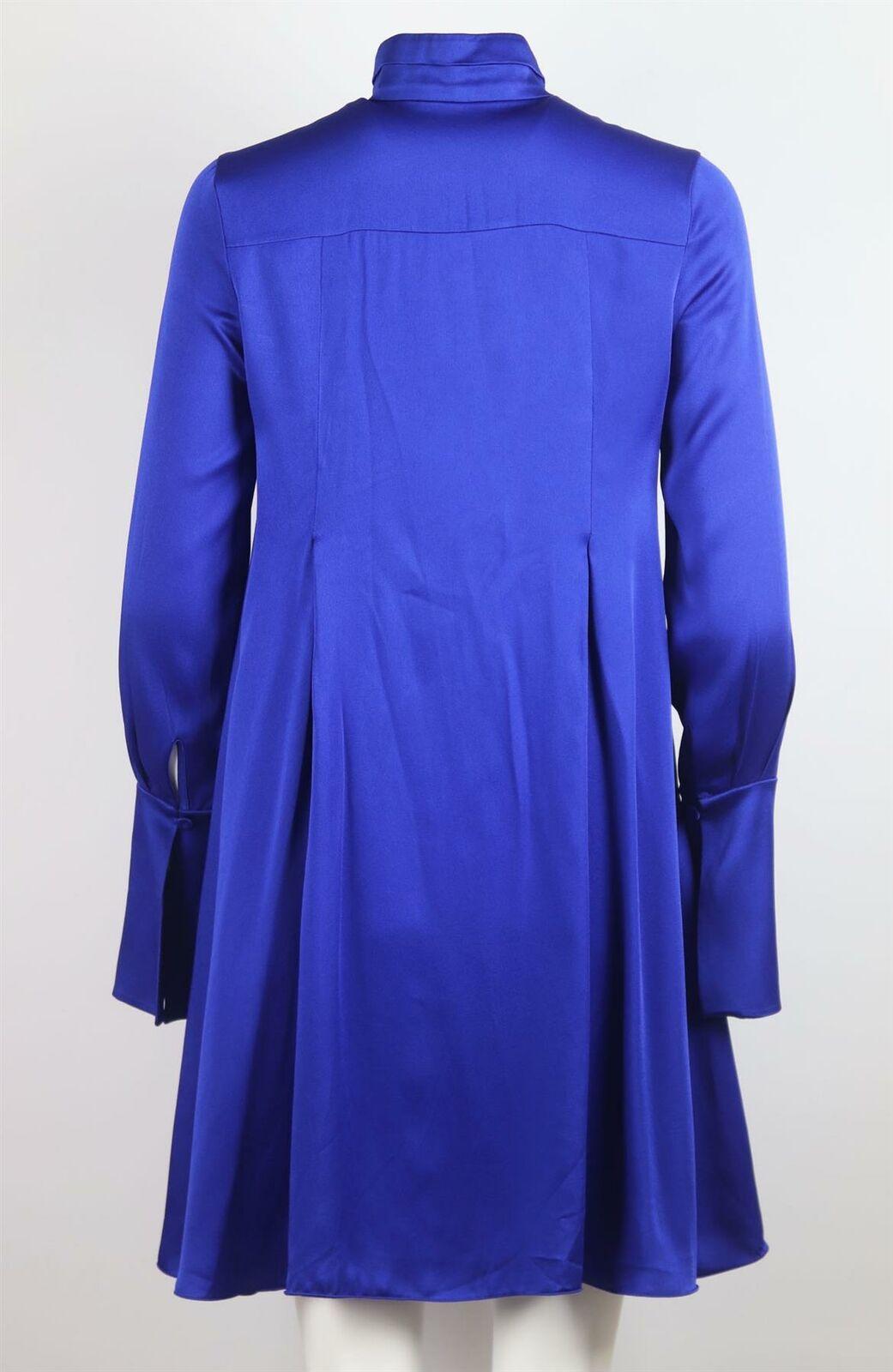 Women's Lanvin Pleated Satin Shirt Dress