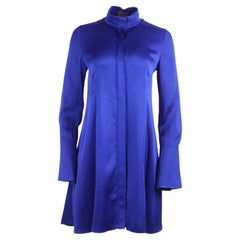 Lanvin Pleated Satin Shirt Dress FR 36 UK 8
