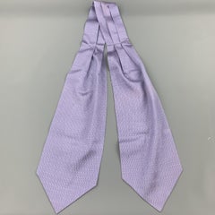 LANVIN Print Lavender Silk Ascot Scarf