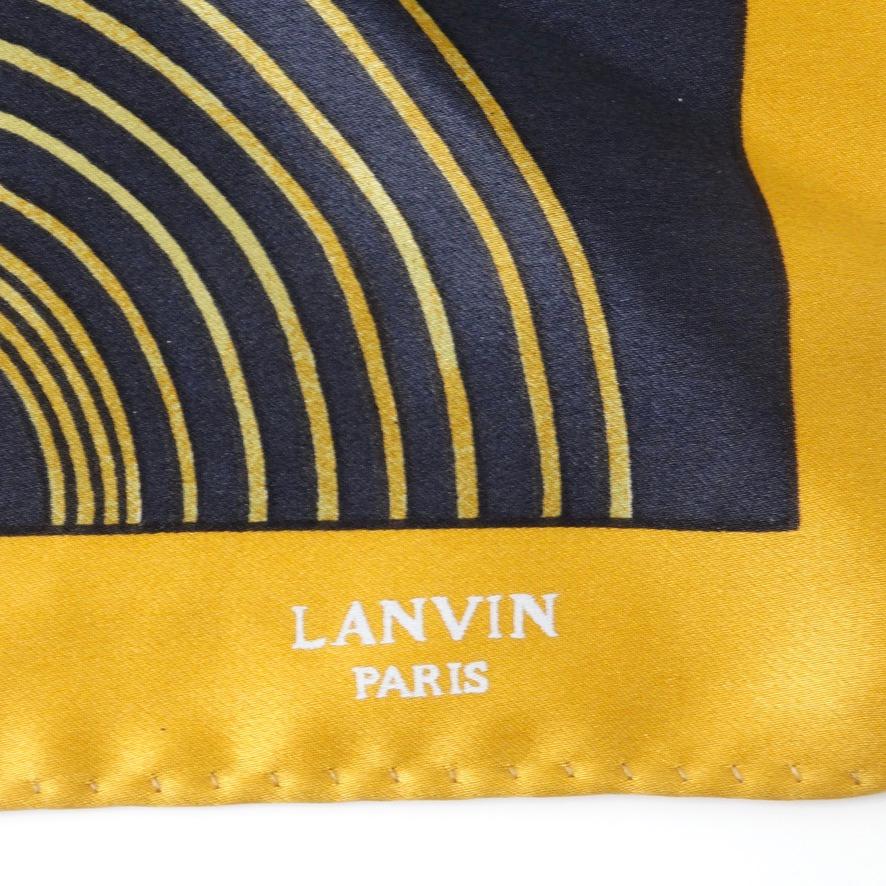 Orange Lanvin - Mouchoir à main en soie imprimé  en vente