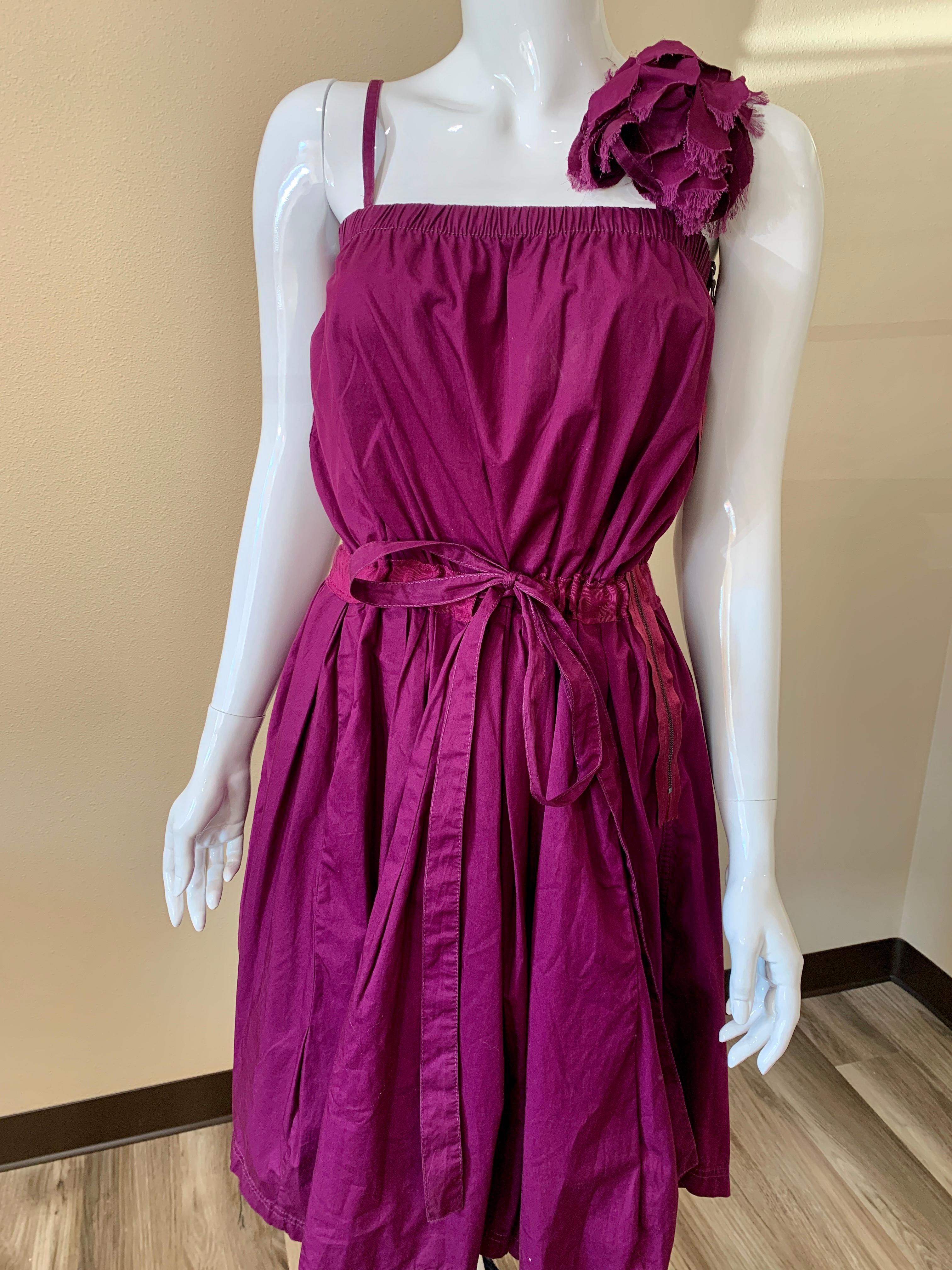 Violet Lanvin - Robe de jour d'été en coton violet  en vente