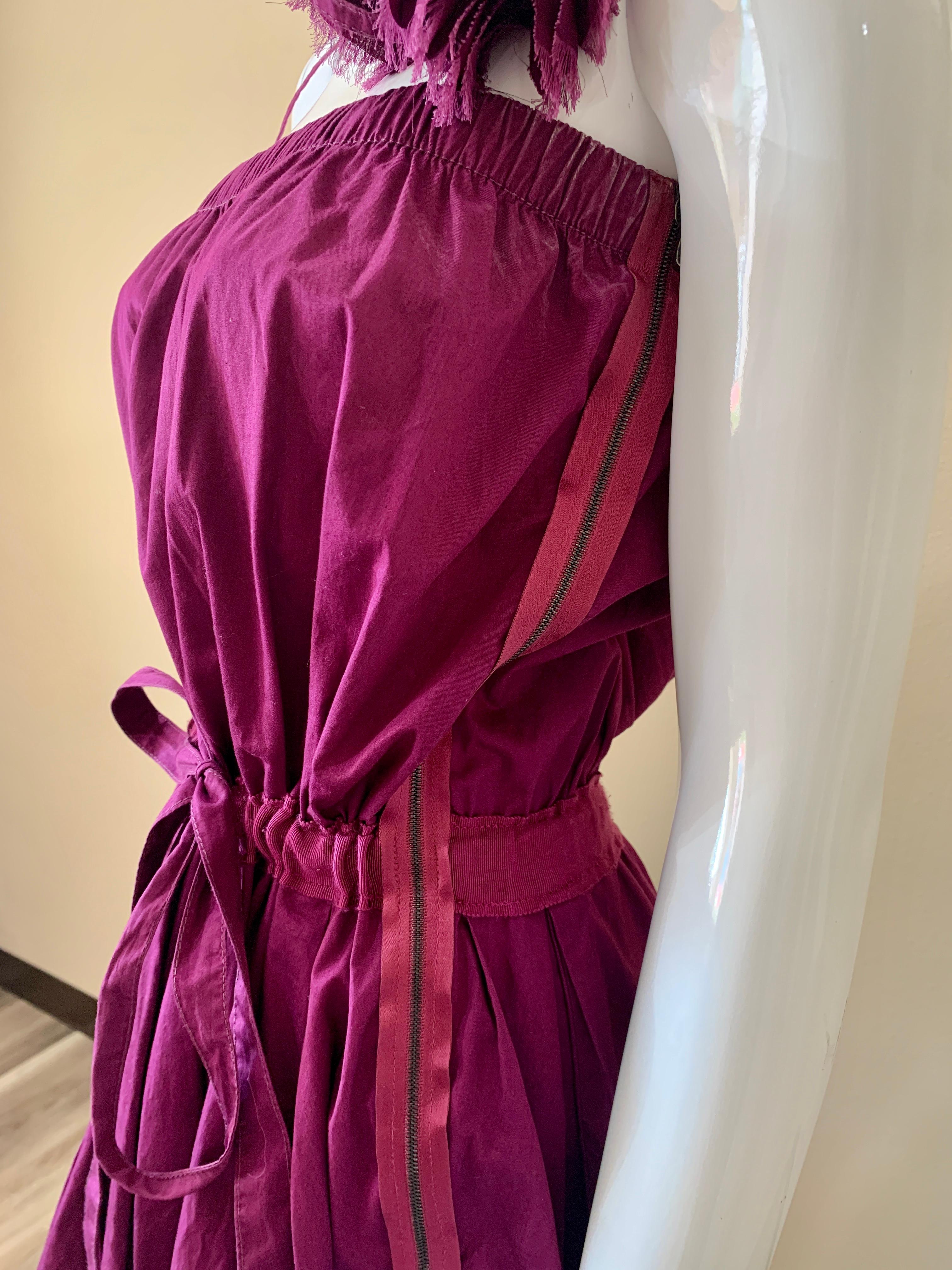 Lanvin - Robe de jour d'été en coton violet  en vente 3