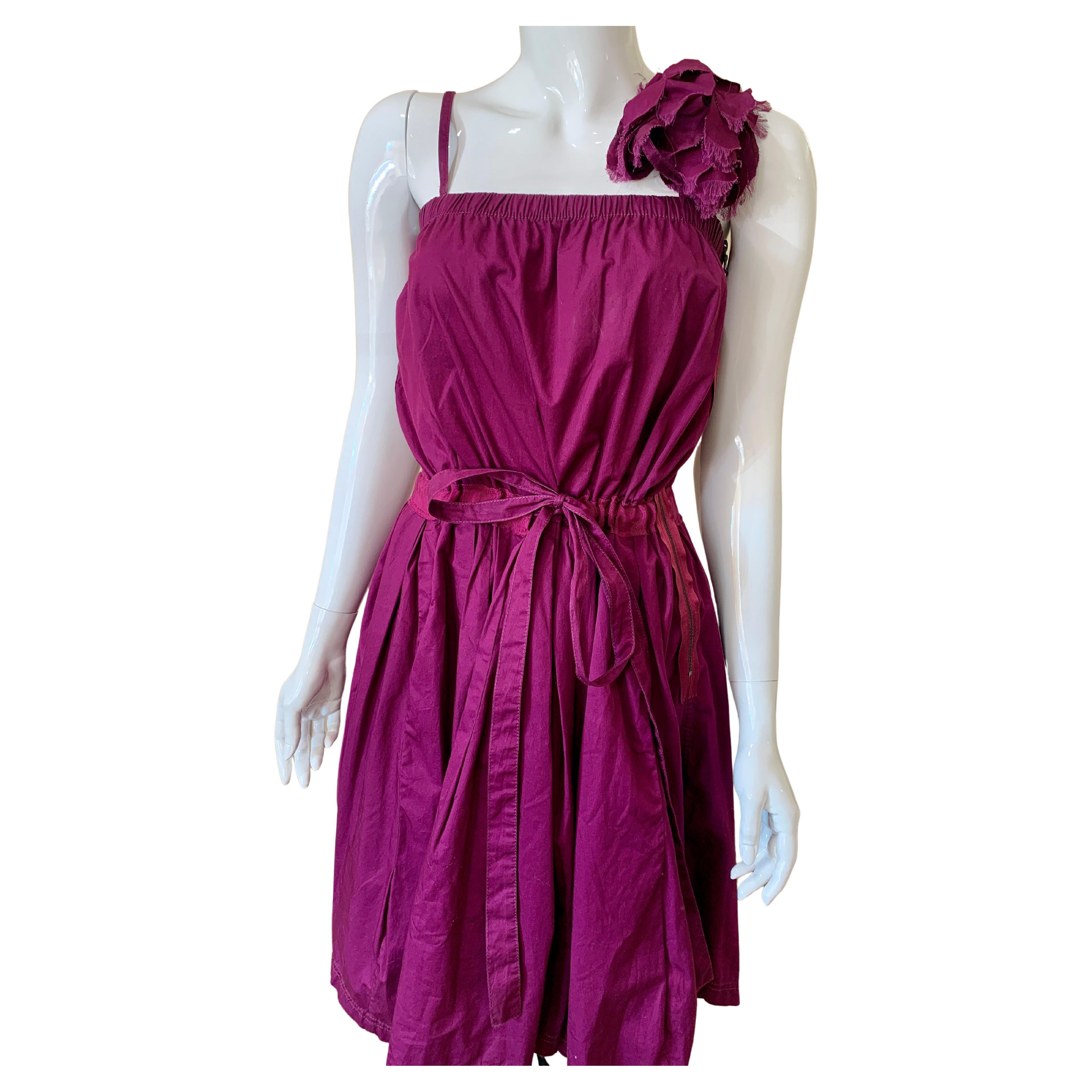 Lanvin Purple Cotton Summer Day Dress 