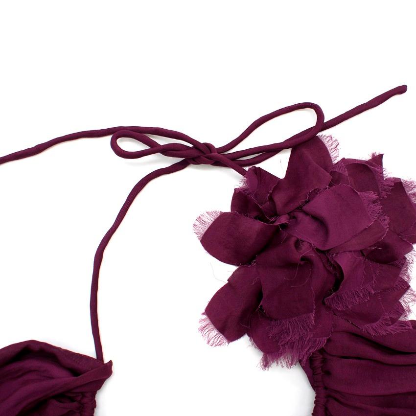 Lanvin purple draped halterneck dress  US 4 In Good Condition In London, GB
