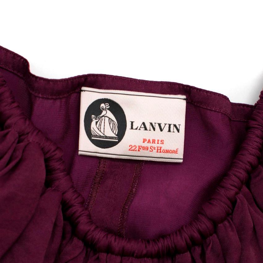 Women's Lanvin purple draped halterneck dress  US 4