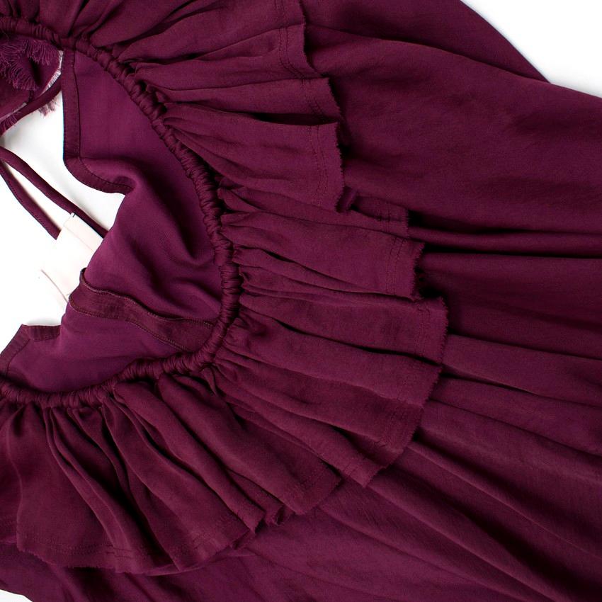 Lanvin purple draped halterneck dress  US 4 1