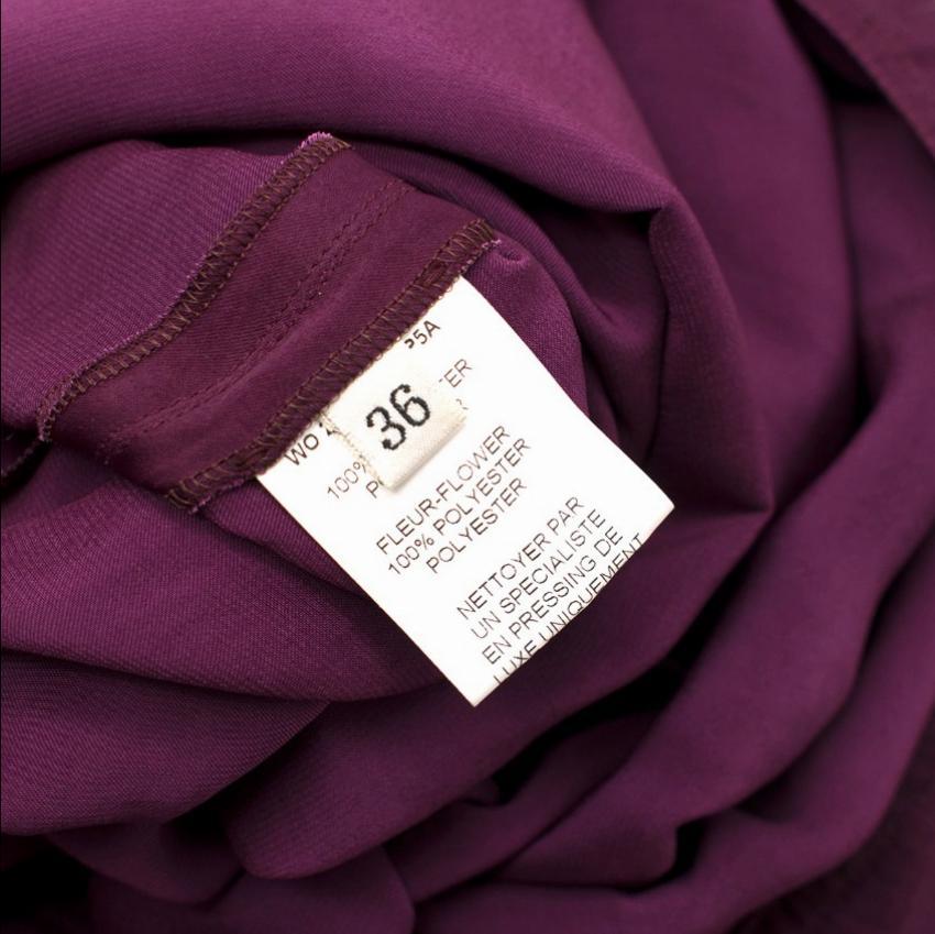 Lanvin purple draped halterneck dress  US 4 2