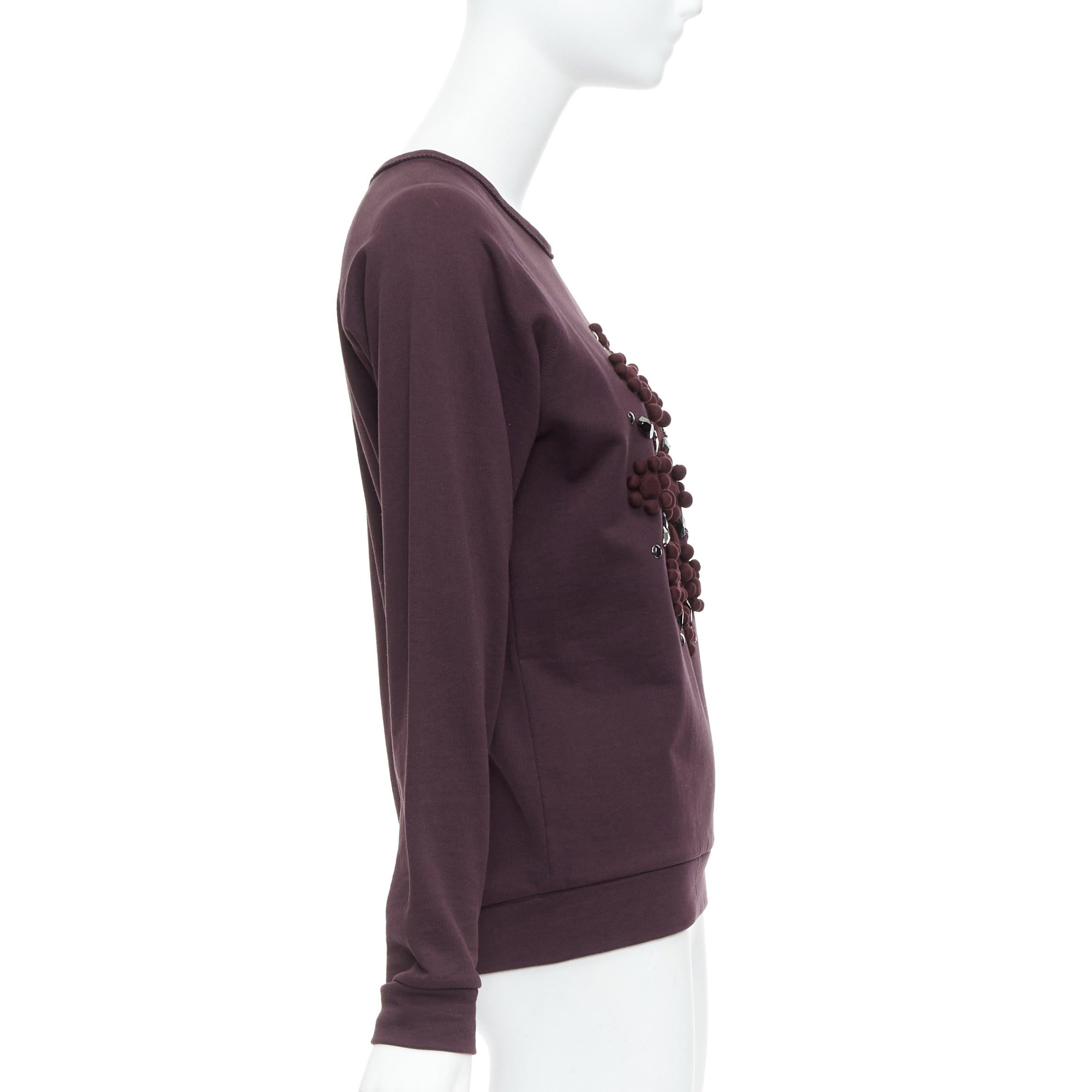 LANVIN pullover in tessuto viola impreziosito da cristalli In condizioni buone in vendita a Hong Kong, NT