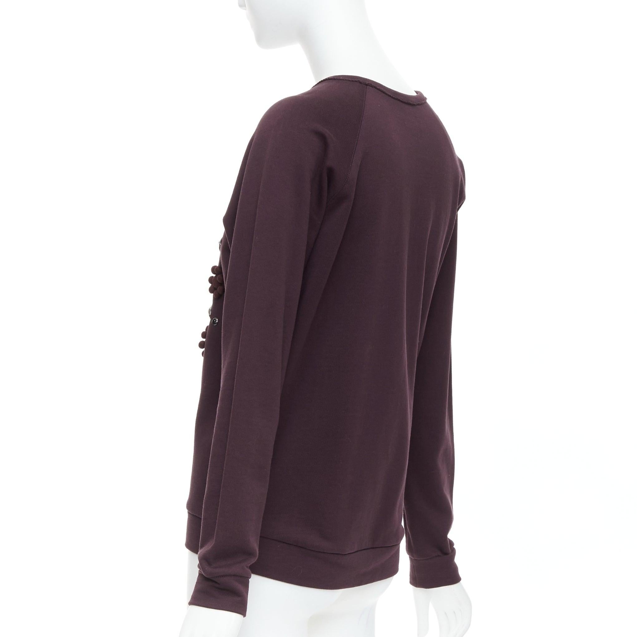 LANVIN pullover in tessuto viola impreziosito da cristalli in vendita 1