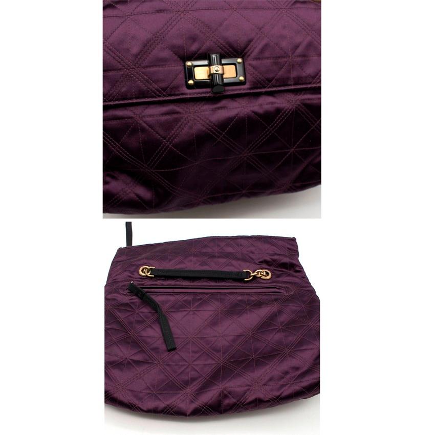 Lanvin Purple Quilted Happy Bag In Good Condition For Sale In London, GB
