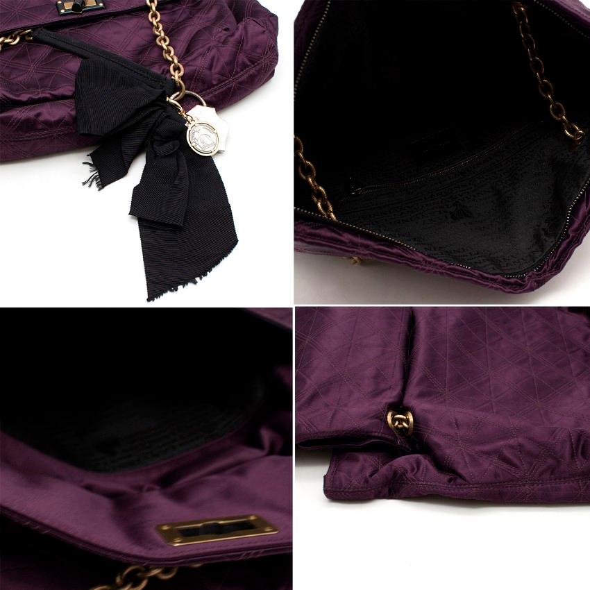 Men's Lanvin Purple Quilted Happy Bag For Sale