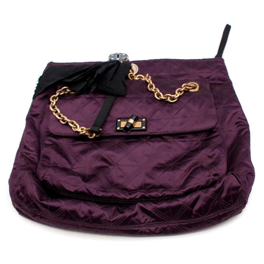 Lanvin Purple Quilted Happy Bag For Sale 1