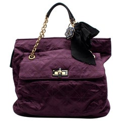 Lanvin Purple Quilted Happy Bag