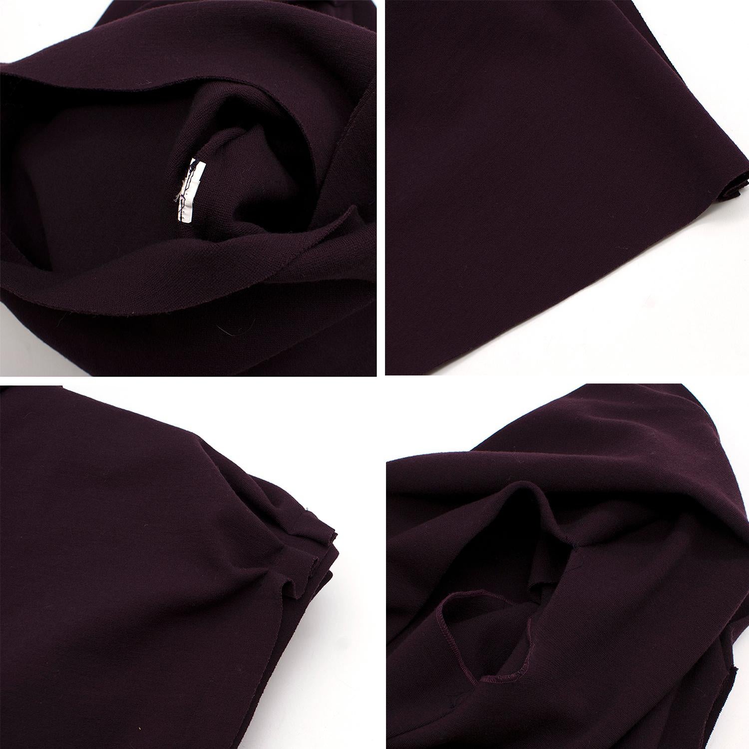 Lanvin Purple Wool One Shoulder Dress One size  For Sale 3