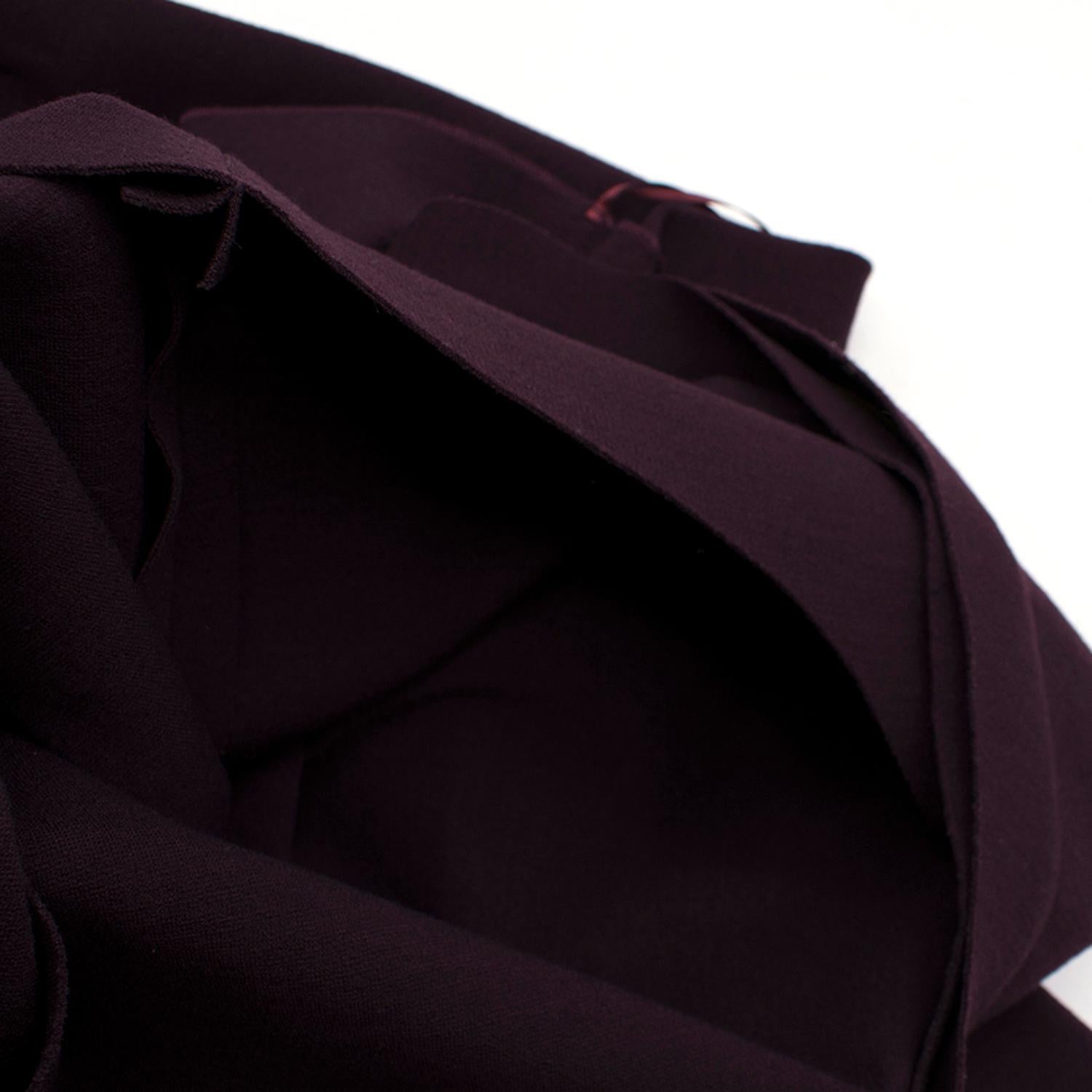 Lanvin Purple Wool One Shoulder Dress One size  For Sale 1